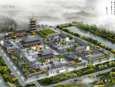 临安寺庙建筑总体规划方案